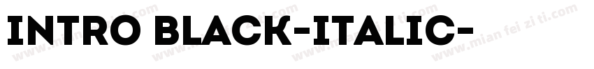 Intro Black-Italic字体转换